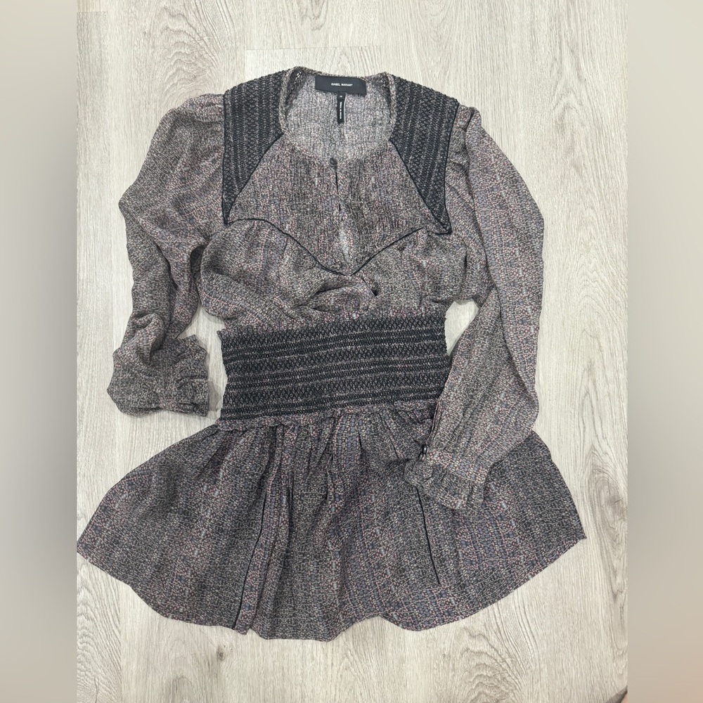 Isabel marant silk top and skirt set (size small)